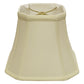 HomeRoots 12" Slanted Square Bell Monay Shantung Lampshade in Ivory Finish