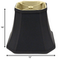HomeRoots 12" Slanted Square Bell No Slub Lampshade in Black Finish With Bronze Lining