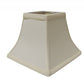 HomeRoots 12" Square Bell No Slub Lampshade in Ivory Finish