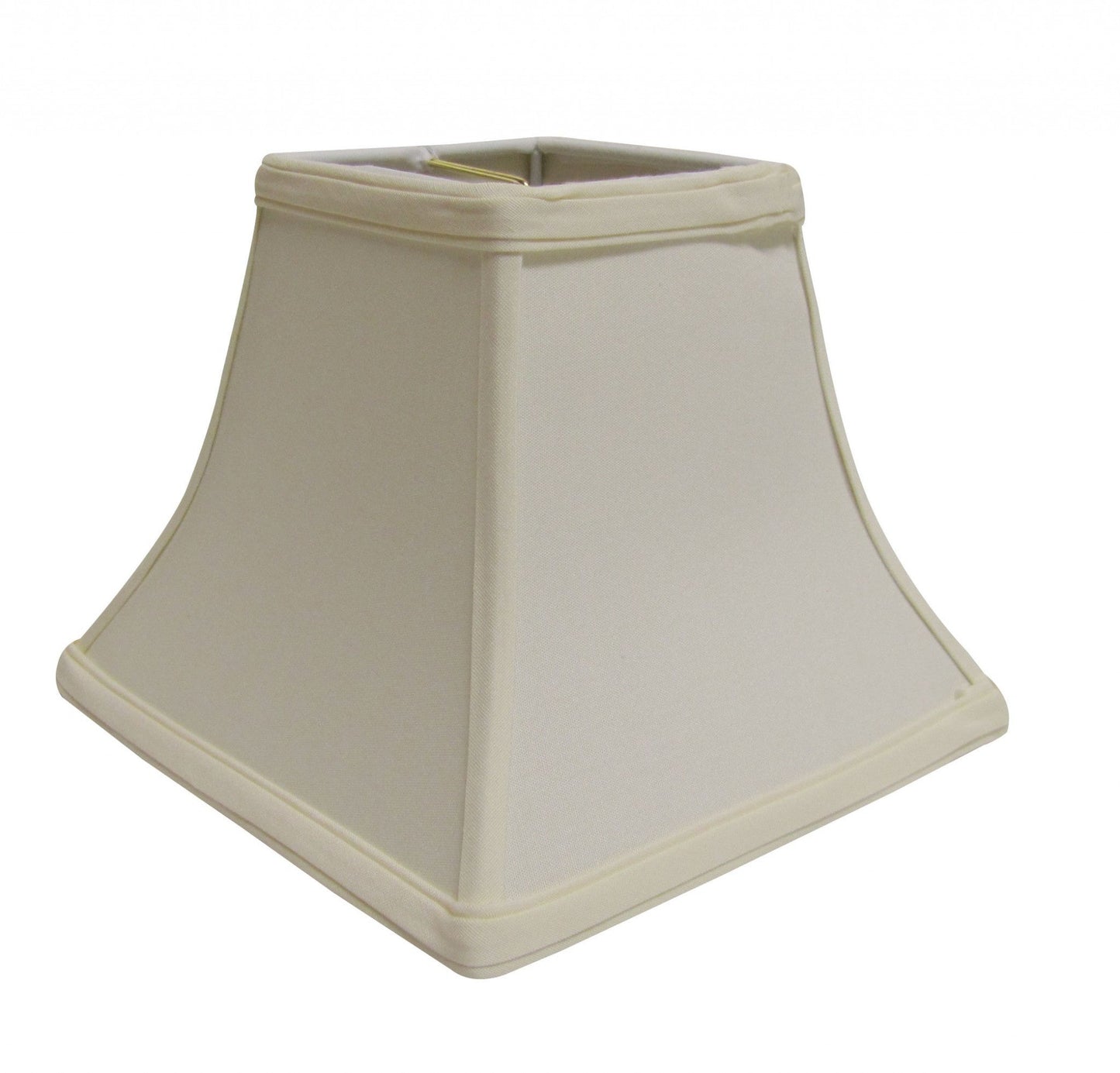 HomeRoots 12" Square Bell No Slub Lampshade in Ivory Finish