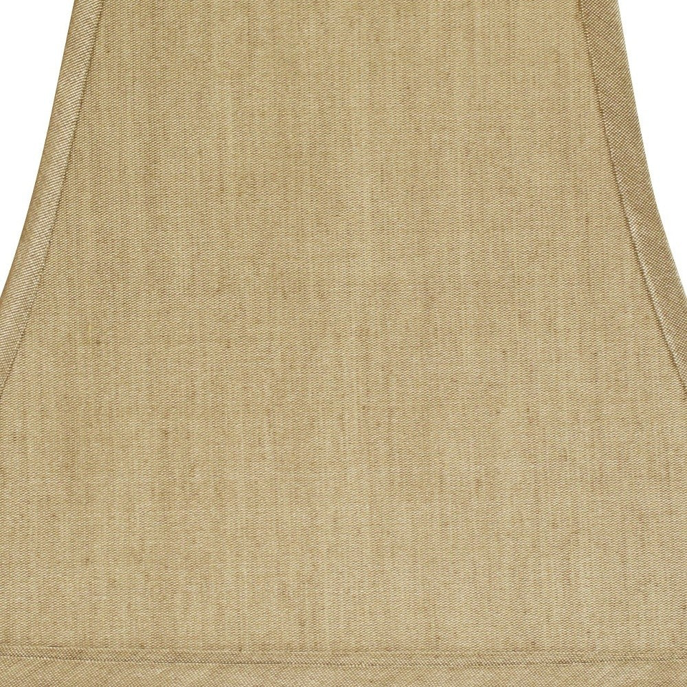 HomeRoots 12" Square Bell No Slub Lampshade in Pale Brown Finish
