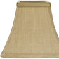 HomeRoots 12" Square Bell No Slub Lampshade in Pale Brown Finish