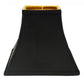 HomeRoots 12" Square Bell Shantung Lampshade in Black Finish With Gold Lining