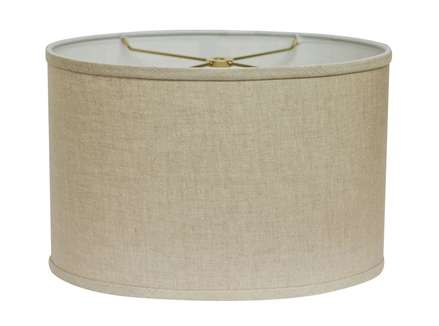 HomeRoots 12" Throwback Oval Linen Lampshade in Dark Wheat Finish
