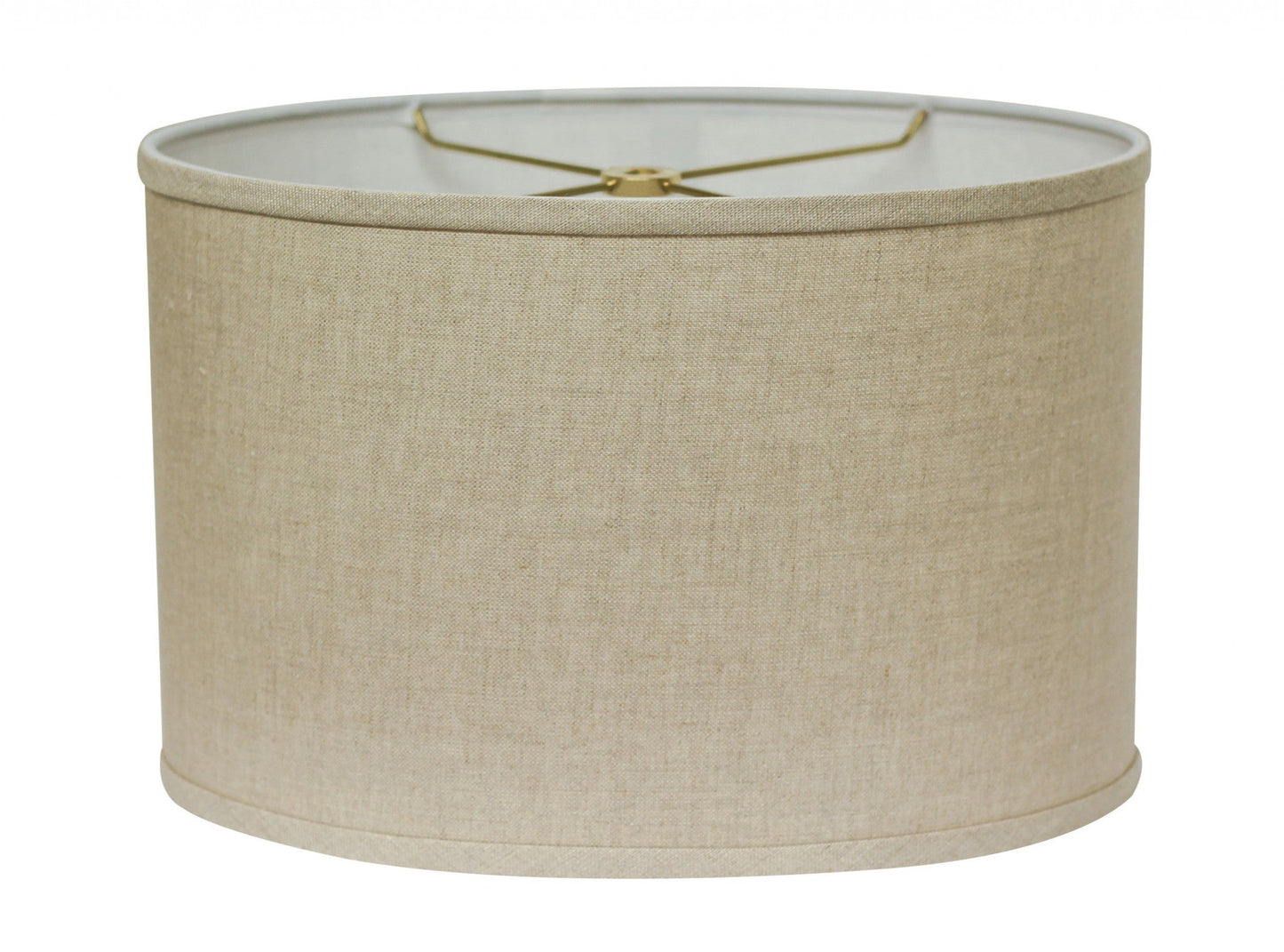 HomeRoots 12" Throwback Oval Linen Lampshade in Dark Wheat Finish