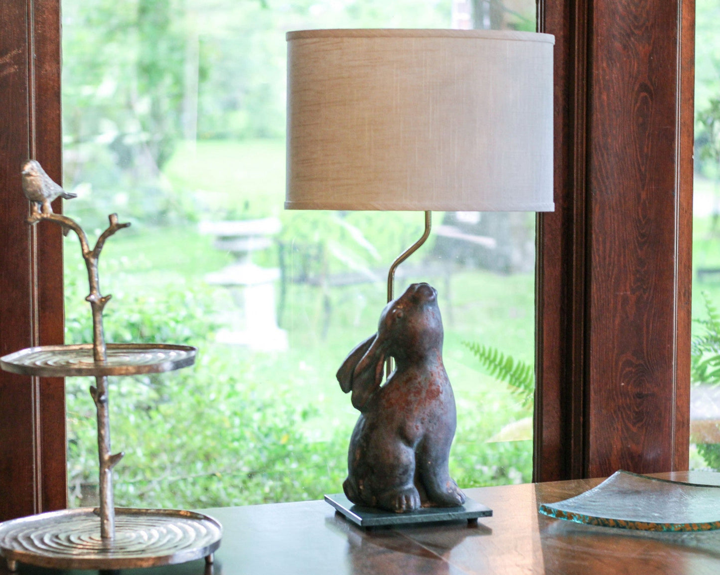 HomeRoots 12" Throwback Oval Linen Lampshade in Light Wheat Finish