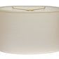 HomeRoots 12" Throwback Oval Linen Lampshade in White Finish