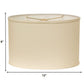 HomeRoots 12" Throwback Oval No Slub Lampshade in Ivory Finish
