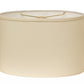 HomeRoots 12" Throwback Oval No Slub Lampshade in Ivory Finish