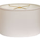 HomeRoots 12" Throwback Oval No Slub Lampshade in White Finish