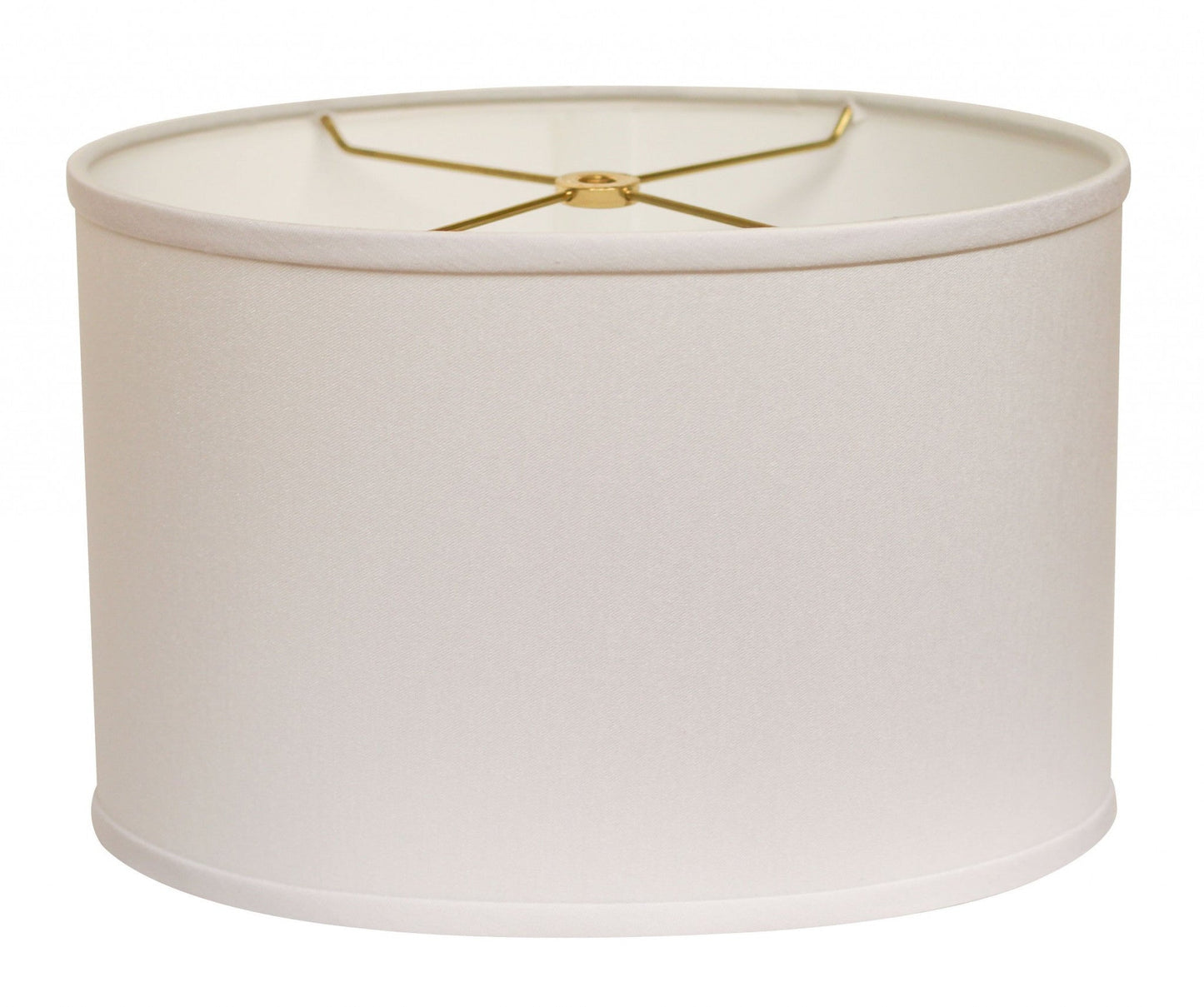 HomeRoots 12" Throwback Oval No Slub Lampshade in White Finish