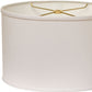 HomeRoots 12" Throwback Oval No Slub Lampshade in White Finish