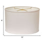 HomeRoots 12" Throwback Oval No Slub Lampshade in White Finish