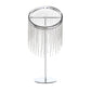 HomeRoots 12" x 12" x 23" Metal Table Lamp In Chrome Finish