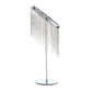 HomeRoots 12" x 12" x 23" Metal Table Lamp In Chrome Finish