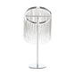 HomeRoots 12" x 12" x 23" Metal Table Lamp In Chrome Finish