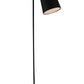 HomeRoots 12" x 12" x 73" Carbon Floor Lamp in Black Finish