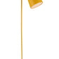 HomeRoots 12" x 12" x 73" Carbon Floor Lamp in Yellow Finish