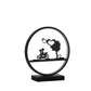 HomeRoots 13" Bedside LED Table Lamp in Black Finish