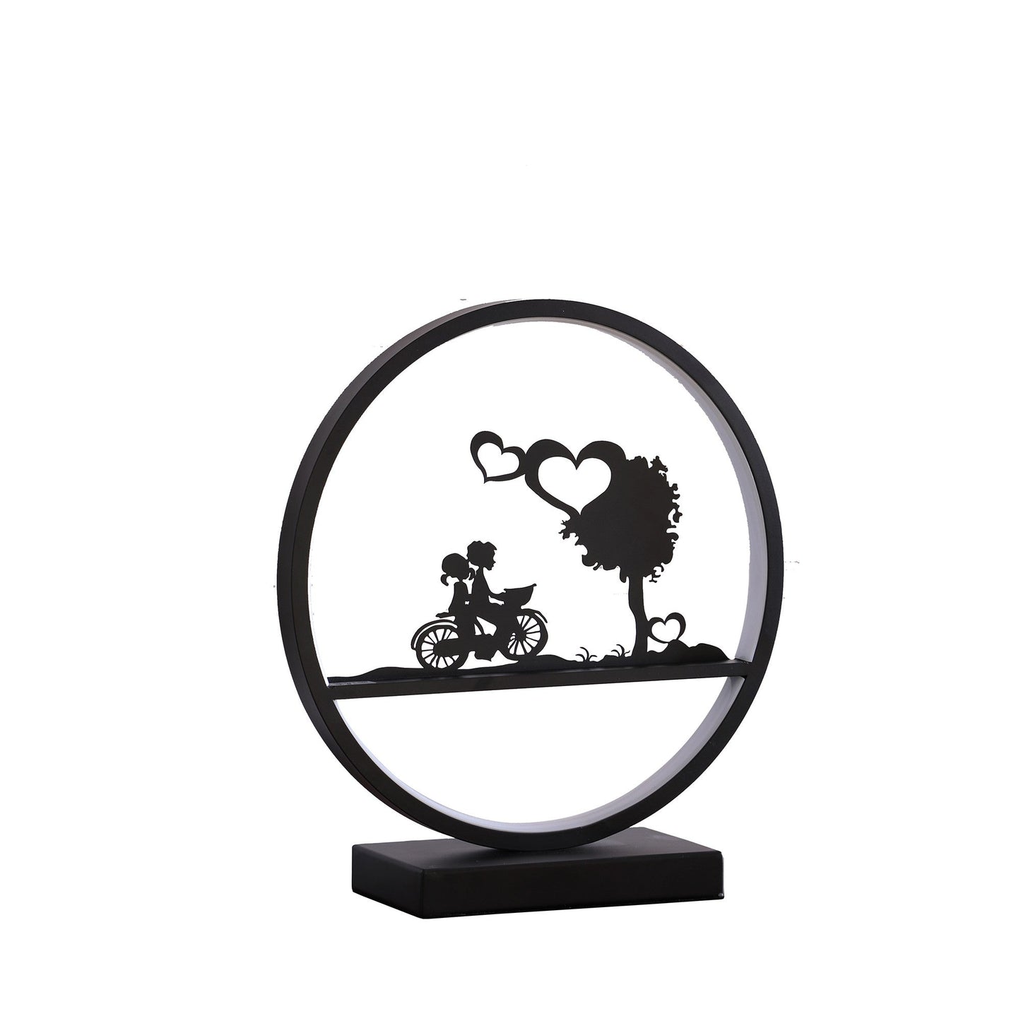 HomeRoots 13" Bedside LED Table Lamp in Black Finish