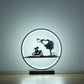 HomeRoots 13" Bedside LED Table Lamp in Black Finish