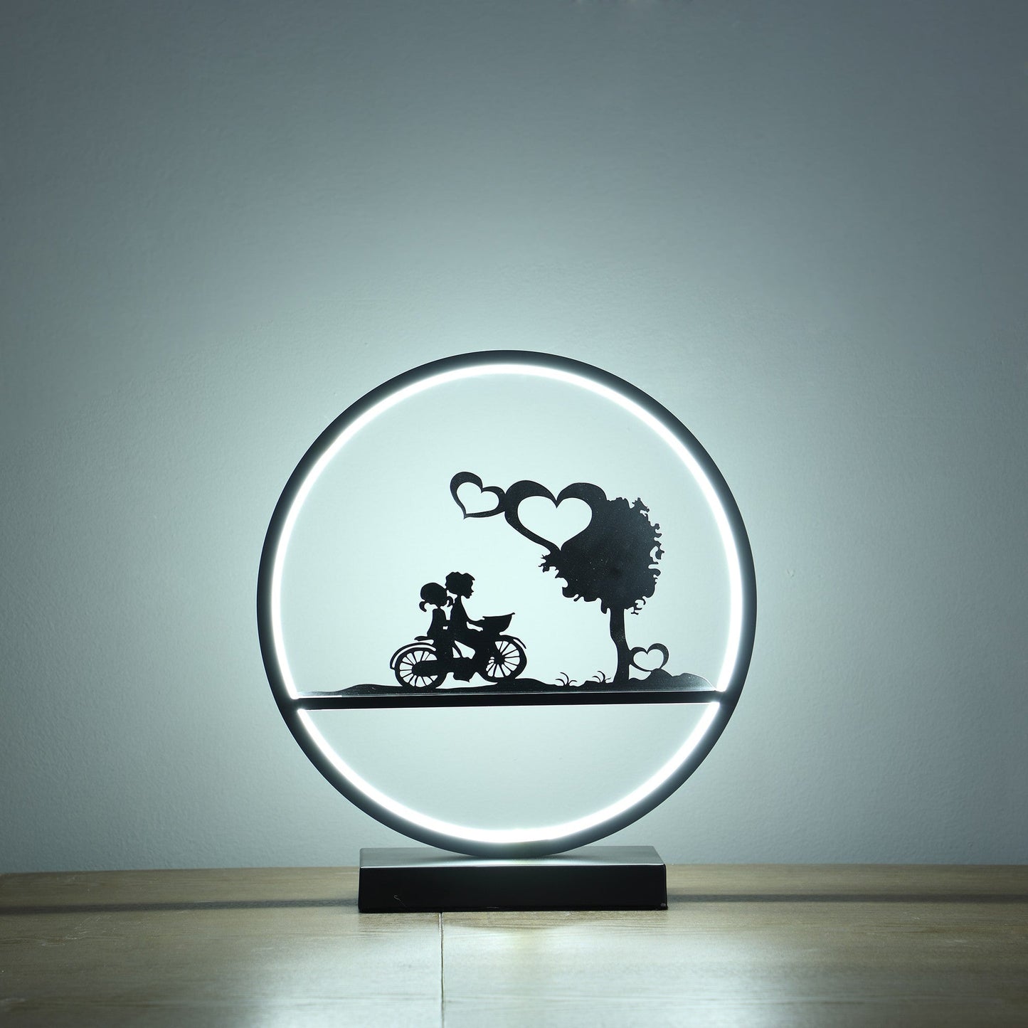 HomeRoots 13" Bedside LED Table Lamp in Black Finish