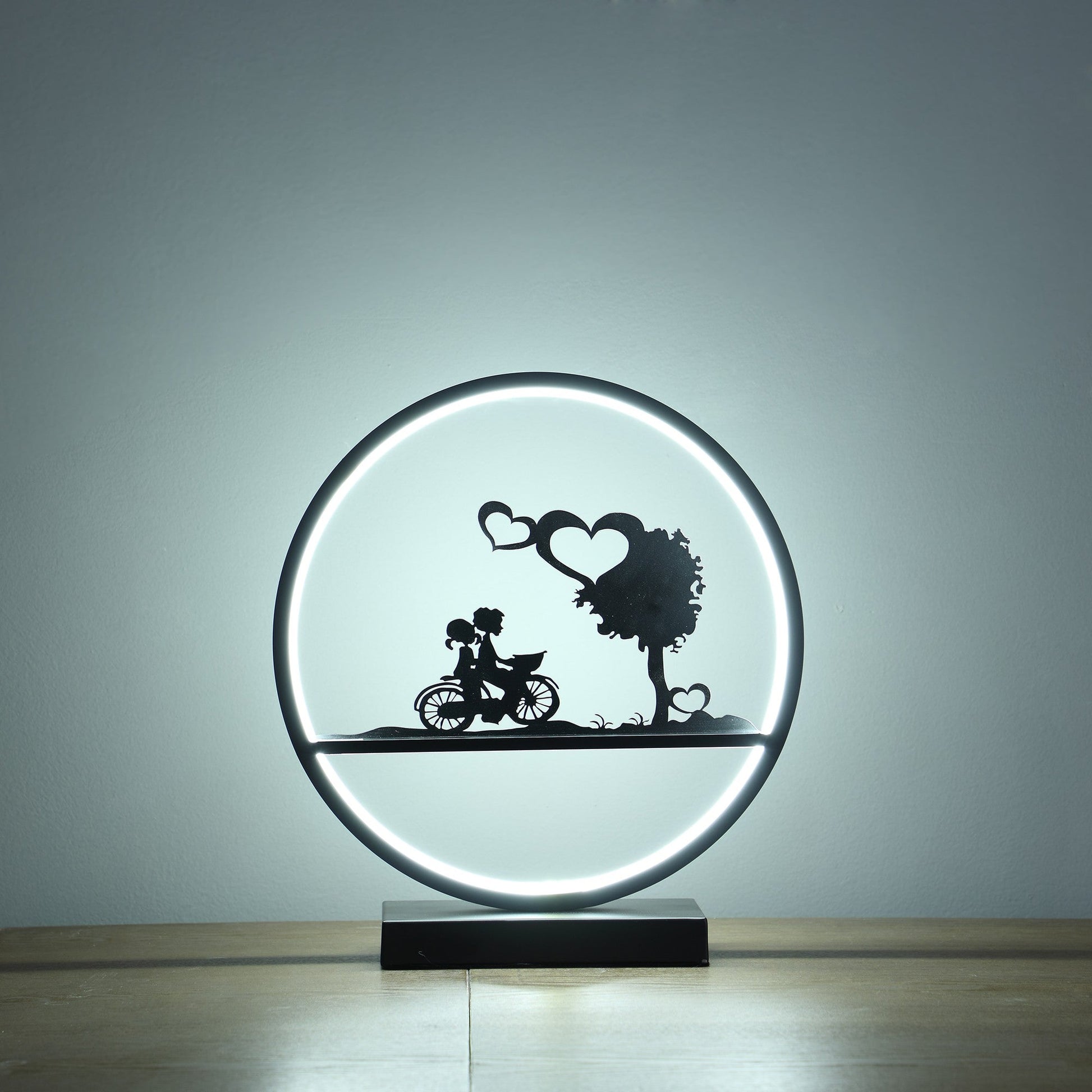 HomeRoots 13" Bedside LED Table Lamp in Black Finish