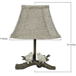 HomeRoots 13" Bedside Table Lamp With Tan Empire Shade and Brown Finish
