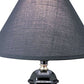 HomeRoots 13" Black Ceramic Bedside Table Lamp With Black Shade