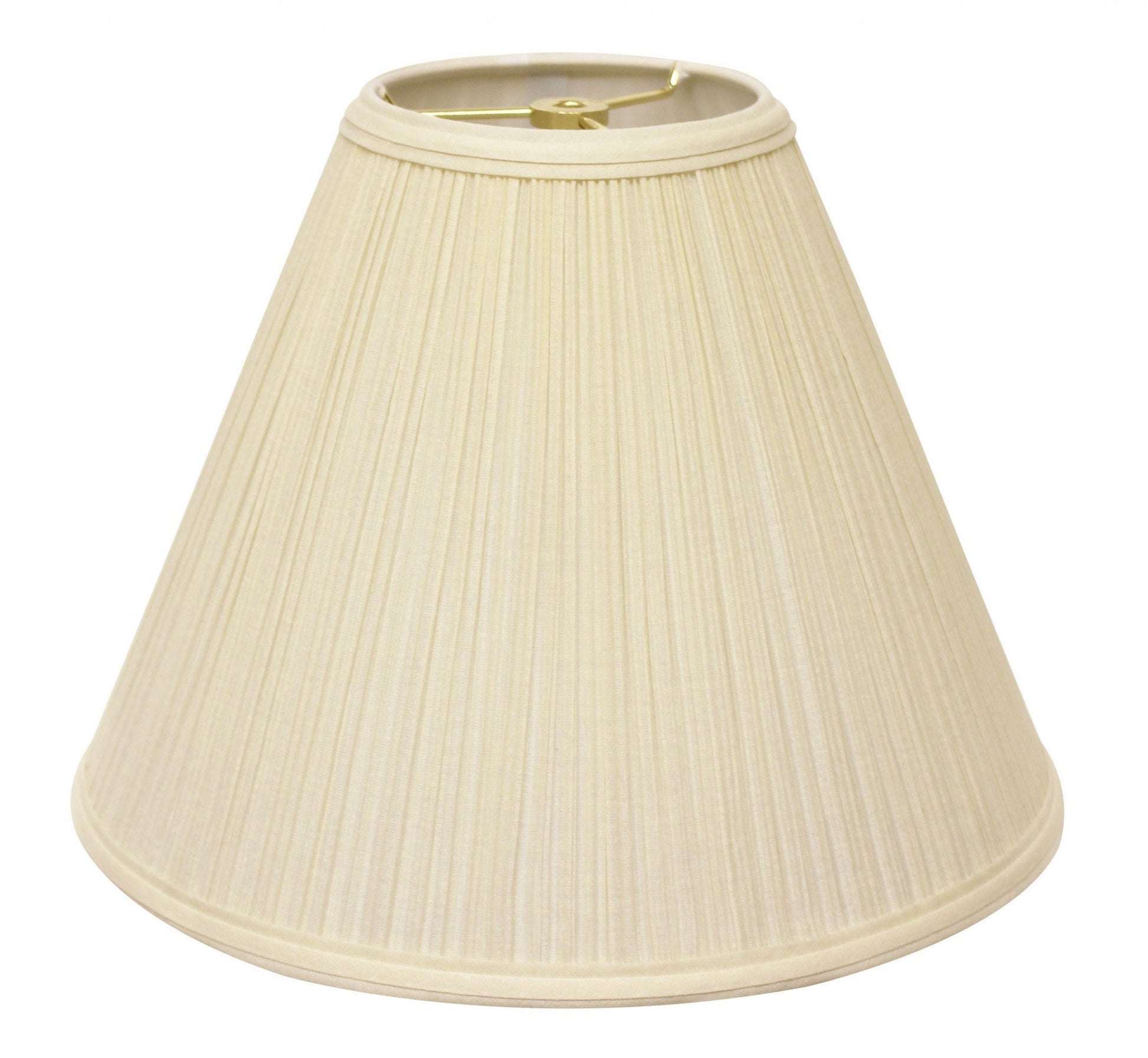 HomeRoots 13" Deep Cone Broadcloth Lampshade in Ivory Finish
