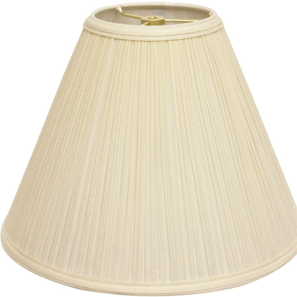 HomeRoots 13" Deep Cone Broadcloth Lampshade in Ivory Finish