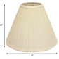 HomeRoots 13" Deep Cone Broadcloth Lampshade in Ivory Finish