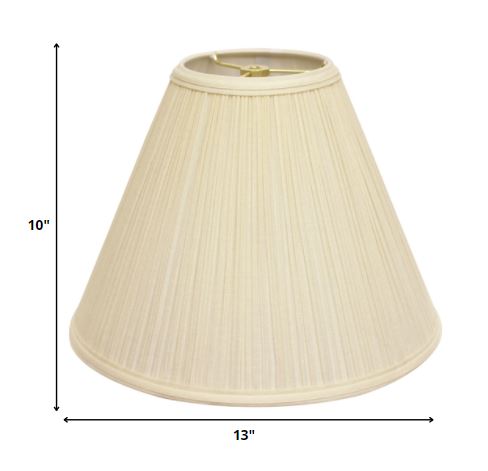 HomeRoots 13" Deep Cone Broadcloth Lampshade in Ivory Finish