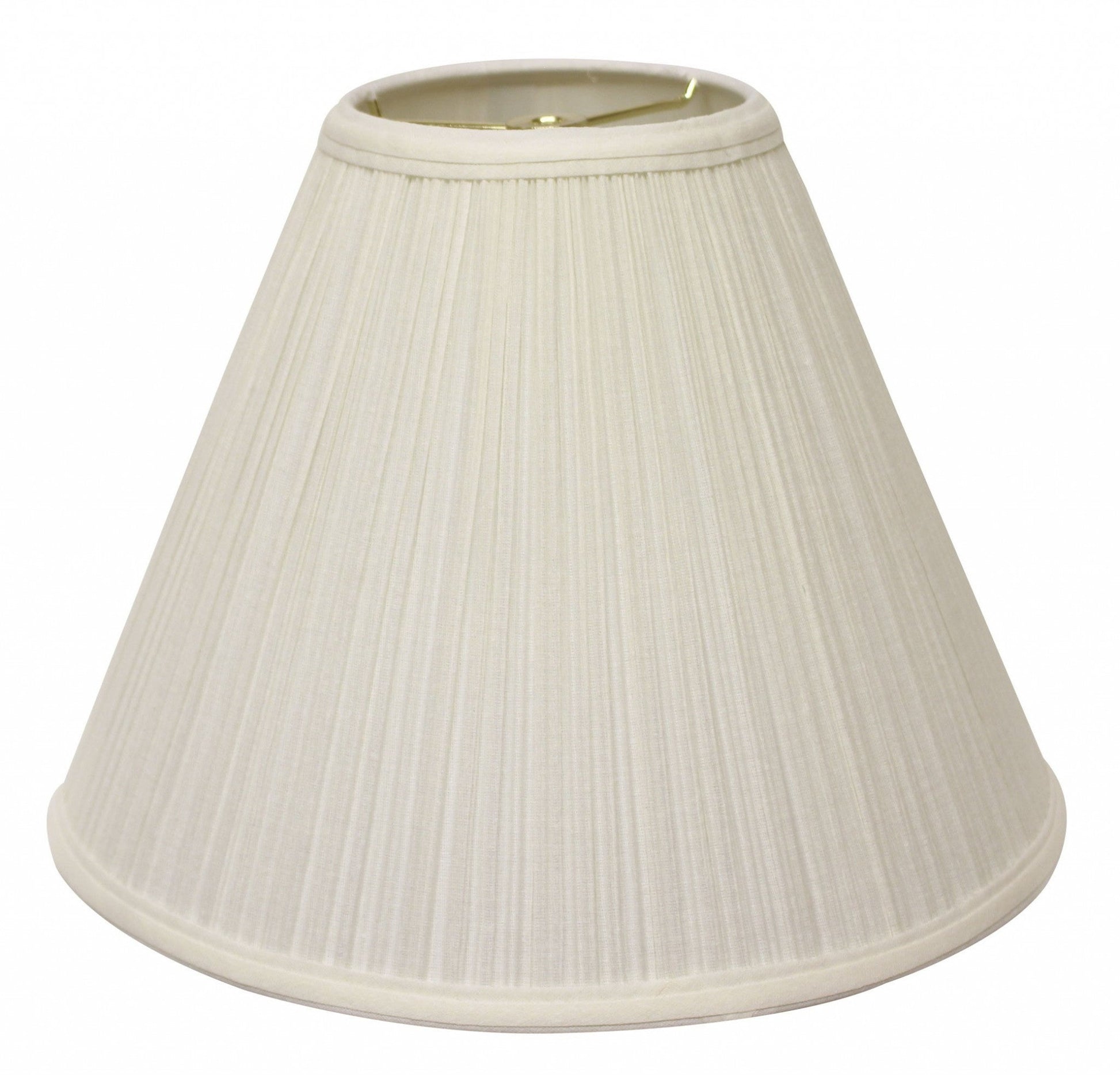 HomeRoots 13" Deep Cone Broadcloth Lampshade in White Finish