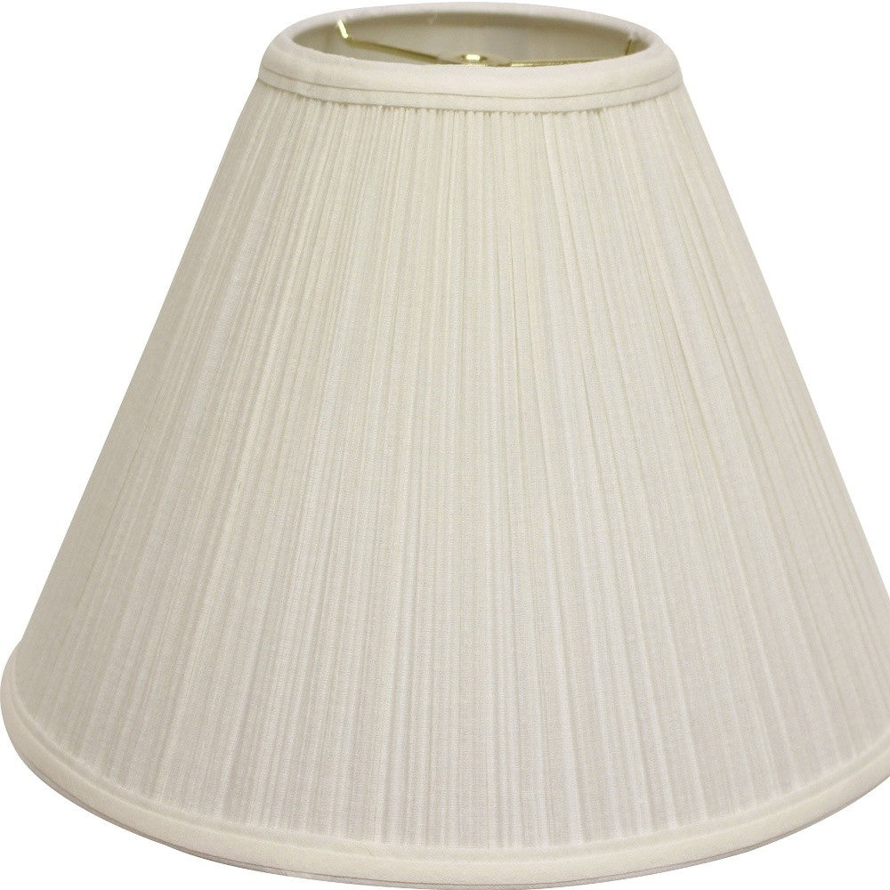HomeRoots 13" Deep Cone Broadcloth Lampshade in White Finish