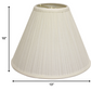 HomeRoots 13" Deep Cone Broadcloth Lampshade in White Finish