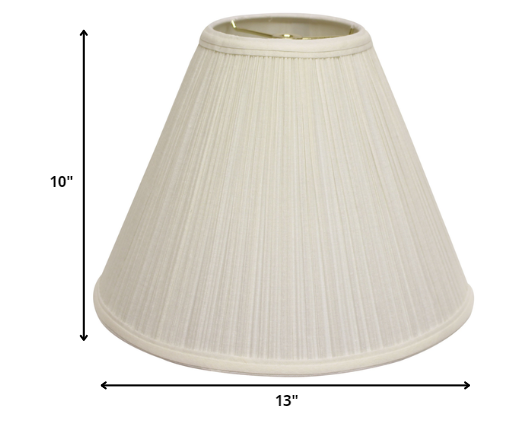 HomeRoots 13" Deep Cone Broadcloth Lampshade in White Finish