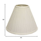 HomeRoots 13" Deep Cone Broadcloth Lampshade in White Finish