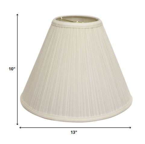 HomeRoots 13" Deep Cone Broadcloth Lampshade in White Finish