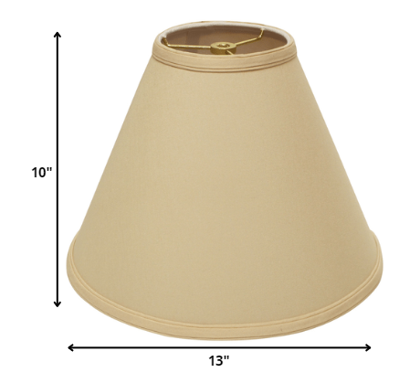 HomeRoots 13" Deep Cone No Slub Lampshade in Slate Grey Finish