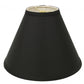 HomeRoots 13" Deep Cone Shantung Lampshade in Jet Black Finish