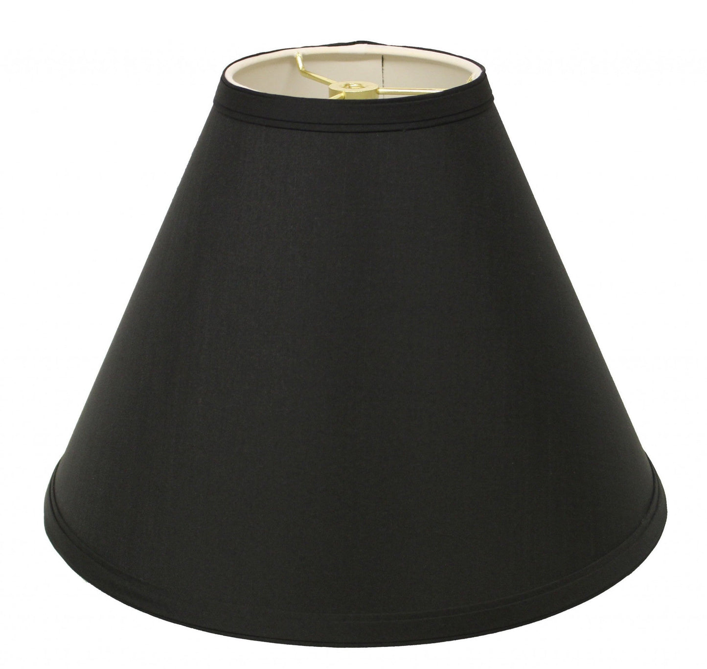 HomeRoots 13" Deep Cone Shantung Lampshade in Jet Black Finish