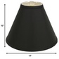 HomeRoots 13" Deep Cone Shantung Lampshade in Jet Black Finish