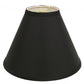 HomeRoots 13" Deep Cone Shantung Lampshade in Jet Black Finish