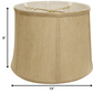 HomeRoots 13" Drum Throwback Burlap Lampshade With Golden Fiber Finish