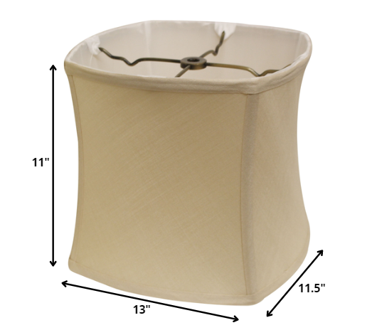 HomeRoots 13" Inherent Soft Box Paperback Pongee Silk Lampshade