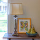 HomeRoots 13" Inherent Throwback Drum Pongee Silk Lampshade With Natural Finish