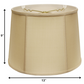 HomeRoots 13" Inherent Throwback Drum Pongee Silk Lampshade With Natural Finish