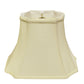HomeRoots 13" Inverted Rectangle Shantung Lampshade in Ivory Finish