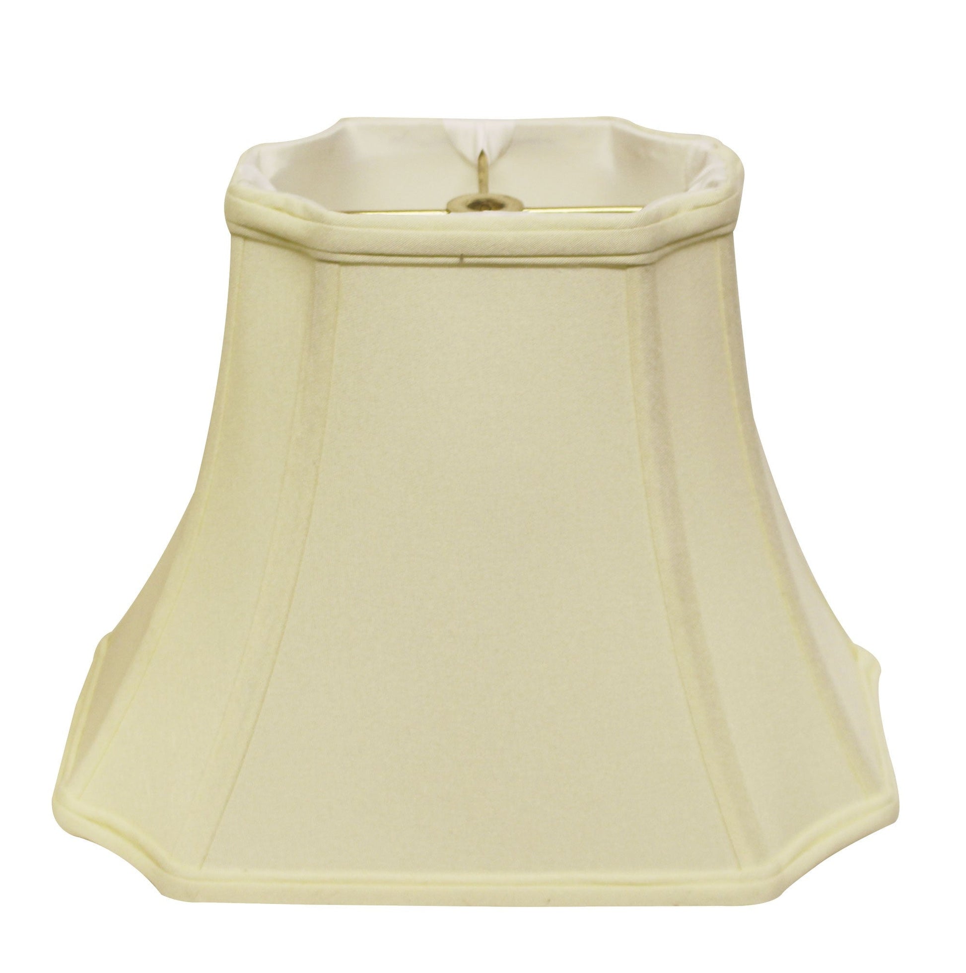 HomeRoots 13" Inverted Rectangle Shantung Lampshade in Ivory Finish